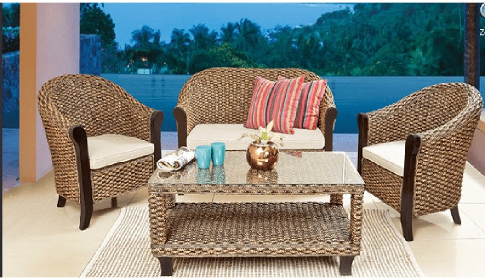 4 PIECE LAZIO PATIO SET 