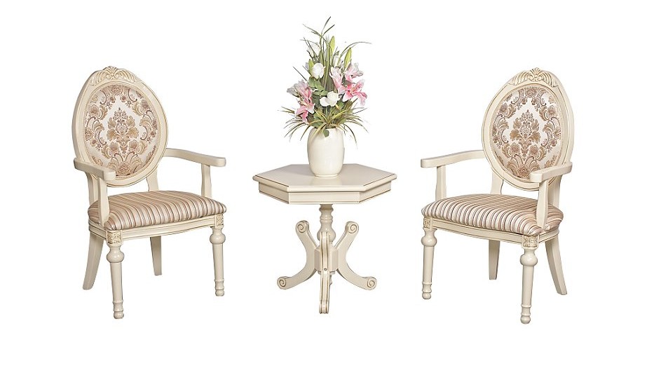 3 PIECE VICTORIA TEA TABLE SET  